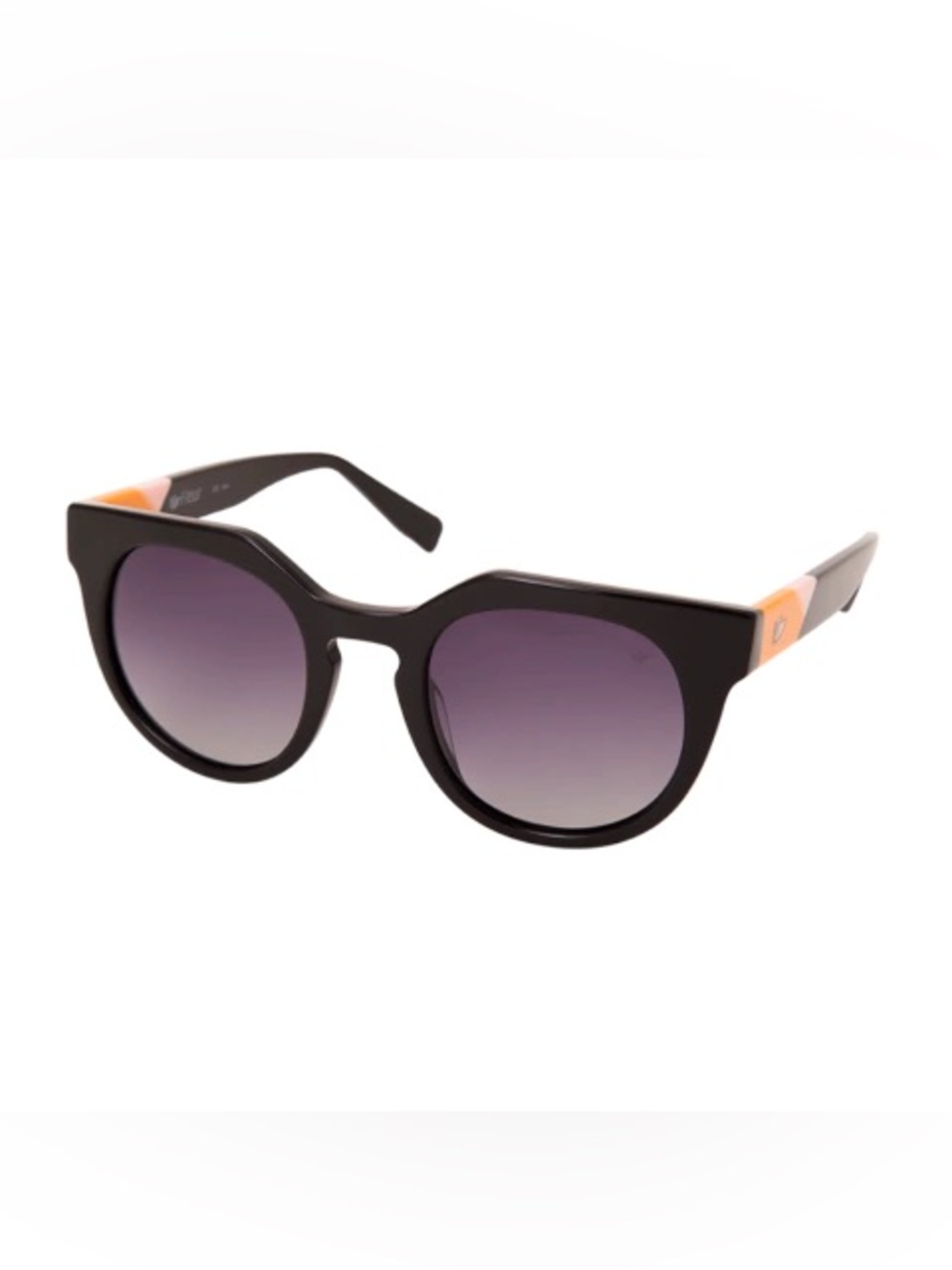 FLEUR Black & Orange Women's Round polarized Cassandra Sunglasses